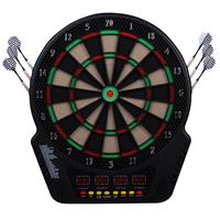 HOMCOM Elektronische Dartscheibe Dartboard Dart-set mit 6 Darts 24 Dartköpfe 27 Spiele und 243 Trefferoptionen für 16 Spieler mehrfarbig 44L x 51,5B x 3,2T cm