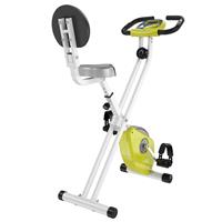 Heimtrainer F-Bike Fahrradtrainer mit 8 stufig einstellbarem Magnetwiderstand höhenverstellbar Stahl Gelb+Weiß 43 x 97 x 109 cm - gelb/weiß - Homcom