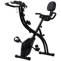 HOMCOM Hometrainer fietstrainer trainingsfiets voor thuis staal wit | Aosom Netherlands