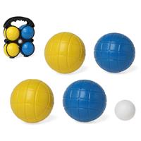 1x Kleine Jeu De Boules Sets Met 4 Gekleurde Ballen In Draagtas - Jeu De Boules