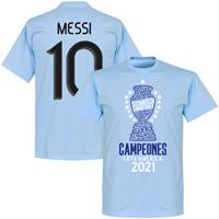 Retake Argentinië Copa America 2021 Winners Messi 10 T-Shirtichtblauw - Kinderen - 6 Years
