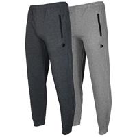 Donnay Donnay Heren - 2-Pack - Joggingbroek Jack - Donkergrijs & Zilvergrijs