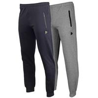 Donnay Donnay Heren - 2-Pack - Joggingbroek Jack - Navy & Zilvergrijs