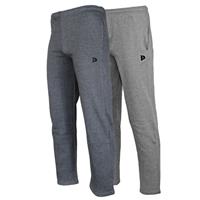 Donnay Donnay Heren - 2-Pack - Joggingbroek Wess - Donkergrijs & Zilvergrijs