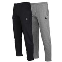 Donnay Donnay Heren - 2-Pack - Joggingbroek Wess - Zwart & Zilvergrijs