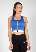 Gorilla Wear Mesa Zip Front Crop Top - Blauw - XS