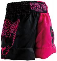 Super Pro boksbroek Gorilla junior polyester zwart/roze