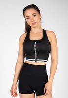 Gorilla Wear Mesa Zip Front Crop Top - Zwart - XS