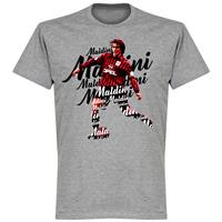 Retake Paolo Maldini Script T-Shirt - Grijs - Kinderen - 10 Years