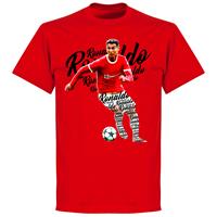 Ronaldo Script T-Shirt - Rood - Kinderen - 10 Years