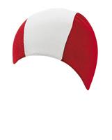 heren badmuts, polyester, rood/wit/rood
