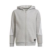 adidas Future Icons 3-Streifen Kapuzenjacke, Medium Grey Heather / White