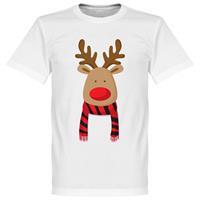 Retake Reindeer Supporter T-Shirt - Rood/Zwart - Kinderen - 10 Years