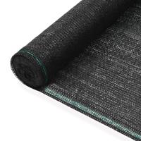 vidaXL Tennisblende HDPE 1,2x25 m Schwarz 