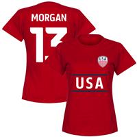 Retake Verenigde Staten Team Dames Morgan 13 T-shirt - Rood