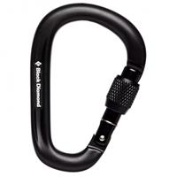 Black Diamond - Pearlock Screwgate Carabiner - HMS-karabiner zwart