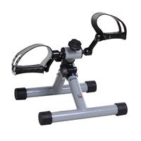 HOMCOM Mini Heimtrainer Beintrainer Fitness Pedaltrainer Armtrainer faltbar Mini-Bike stufenloser Widerstand für Hilfsrehabilitation und Mobilität Stahl Silbergrau 33 x 34 x 32 cm