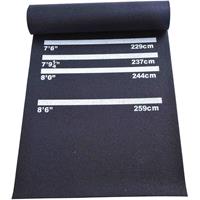 dartmat rubberen mat toernooi dartstapijt slipvast rubber zwart 300x61x0,3 cm | Aosom Netherlands