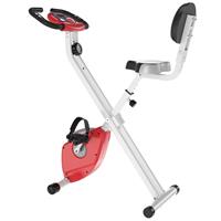 HOMCOM Hometrainer, fietstrainer, trainingsfiets met in 8 niveaus instelbare magnetische weerstand, staal, wit, 43 x 97 x 109 cm