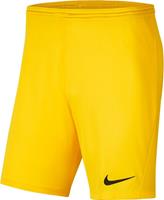 Nike Park III short zonder binnenbroek geel/zwart