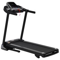 HOMCOM elektrische loopband opvouwbaar met 12 vooraf ingestelde programma's met LED-display bekerhouder en gsm-houder voor home gym indoor fitness