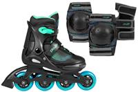 Playlife Inlineskates » Joker«, (Set), mit Schutz Set bestehend aus Knie-, Ellenbogen-, Handgelenkschützern
