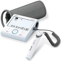 Beurer Oberarm-Blutdruckmessgerät BM 96 Cardio, mit EKG-Funktion, Arrhythmieerkennung, Risiko-Indikator, Alarmfunktion, mit App