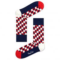Happy Socks Filled Optic Sock - Multifunctionele sokken, blauw/wit/rood
