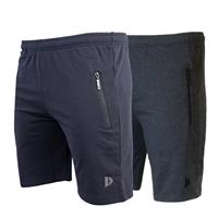 Donnay Donnay Heren - 2-Pack - Korte joggingbroek Nick - Navy & Donkergrijs