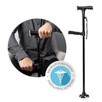 JML Vitadora Cane - Wandelstok et Led - Opvouwbaar - Extra Stabiliteit - Zwart