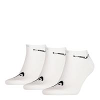 Head Unisex Sneakersocken, 3er Pack - weicher Baumwollmix, einfarbig, Weiß