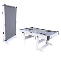 Cougar Hustle L Pooltafel 5ft Inklapbaar In Wit / Grijs Inklapbare Biljarttafel Incl. Accessoires