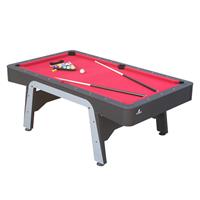 Cougar - Arch Pro Billardtisch 7ft in Schwarz / Rot | Höhenverstellbarer Pooltisch inkl. Zubehör | Tischbillard für Kinder und Erwachsene | Indoor