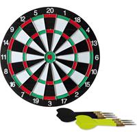Dartbord cm dubbelzijdig incl. 6 dartpijltjes -
