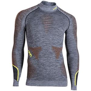 UYN Fietsmet lange mouwen Ambityon Melange Turtleneck onderhemd, voor heren, Maa