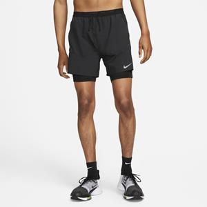 Nike Dri-FIT Stride 2-in-1 hardloopshorts voor heren (13 cm) - Zwart