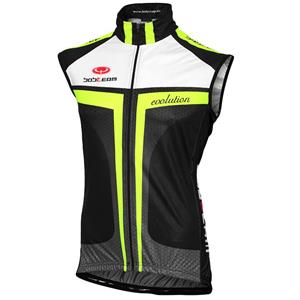 Bobteam Wielrenvest,  Evolution 2.0, zwart-neongeel windvest, voor heren, Maat 3X