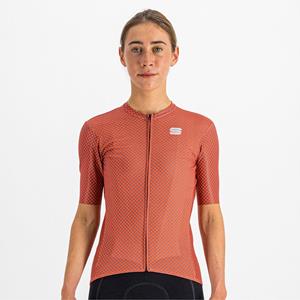Sportful Checkmate fietsshirt korte mouwen rood dames