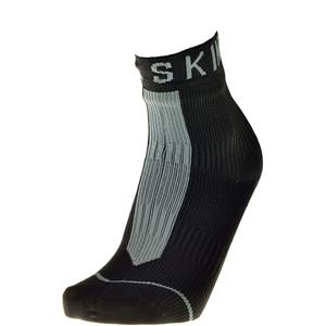 SealSkinz Waterproof All Weather Hydrostop Ankle waterdichte sokken zwart/grijs, 36-38