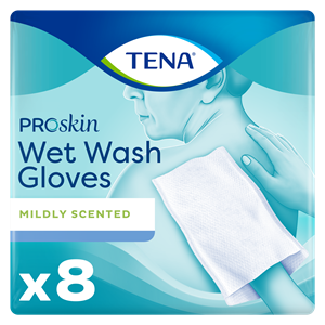 TENA Wet Wash Glove - Mild geparfumeerd