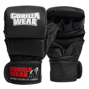 Gorilla Wear Ely MMA Bokshandschoenen - Zwart/Wit - S/M