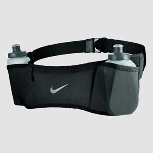 double pocket flessen hardloopband zwart
