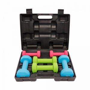 Gorilla Sports Dumbellset - Halterset - Aerobic - 12 Kg - In Koffer