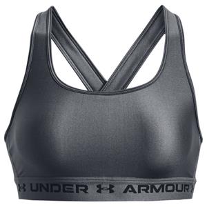 Under Armour Women's Crossback Mid Bra - Sportbeha, grijs/blauw