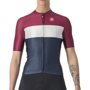 Castelli Women's Aero Pro Jersey SS22 - Saville Blue-Ivory-Bordeaux}