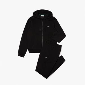 Lacoste Core Full Zip Hoodie Tracksuit - Black- Heren