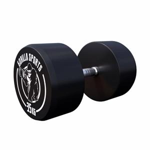 Dumbell - 35 kg - Gietijzer (rubber coating) - Met logo - Gorilla Sports