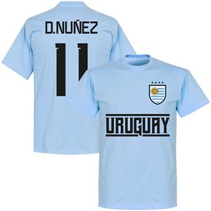 Retake Uruguay Darwin Nunez 11 Team T-Shirtichtblauw - Kinderen - 2 Years