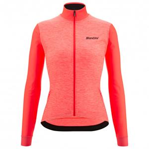 Santini Women's 3W Colore Puro L/S Jersey - Fietsshirt, rood