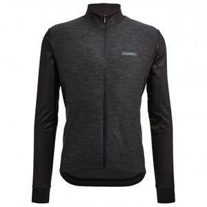 Santini 3W Colore Puro L/S Jersey - Fietsshirt, zwart